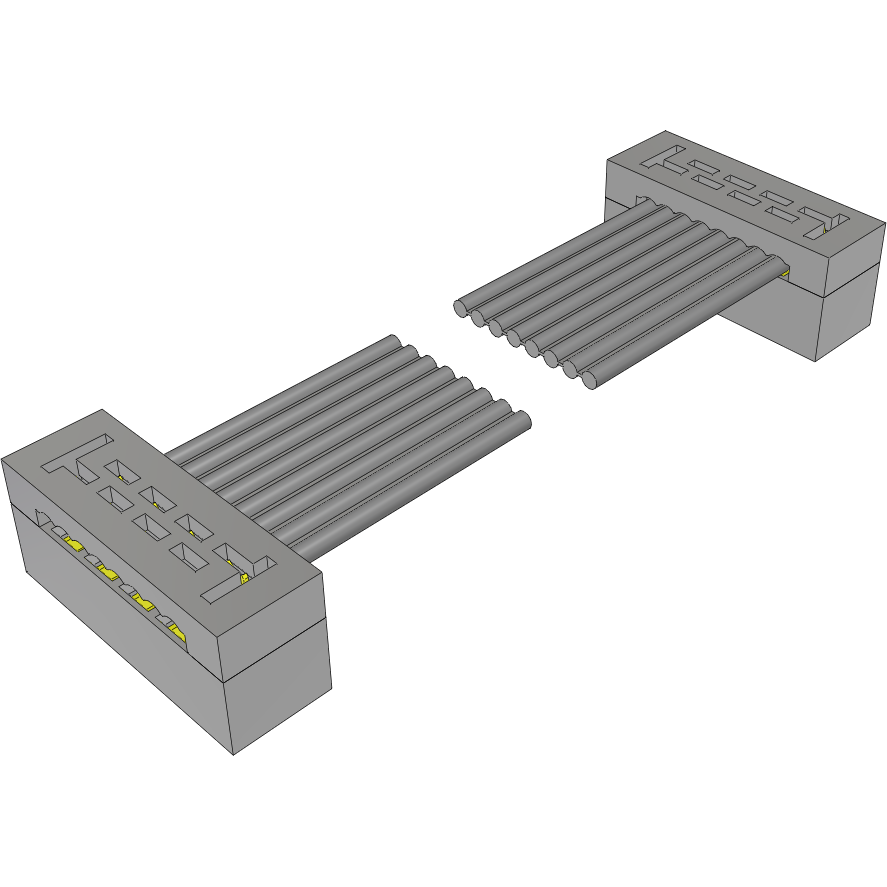 Samtec-TCSD-04-D-06.00-01-N  Cable Assembly 0.152m 28AWG 1mm 8 to 8 POS IDC Connector to IDC Connector F-F TIGER EYE™ Bulk