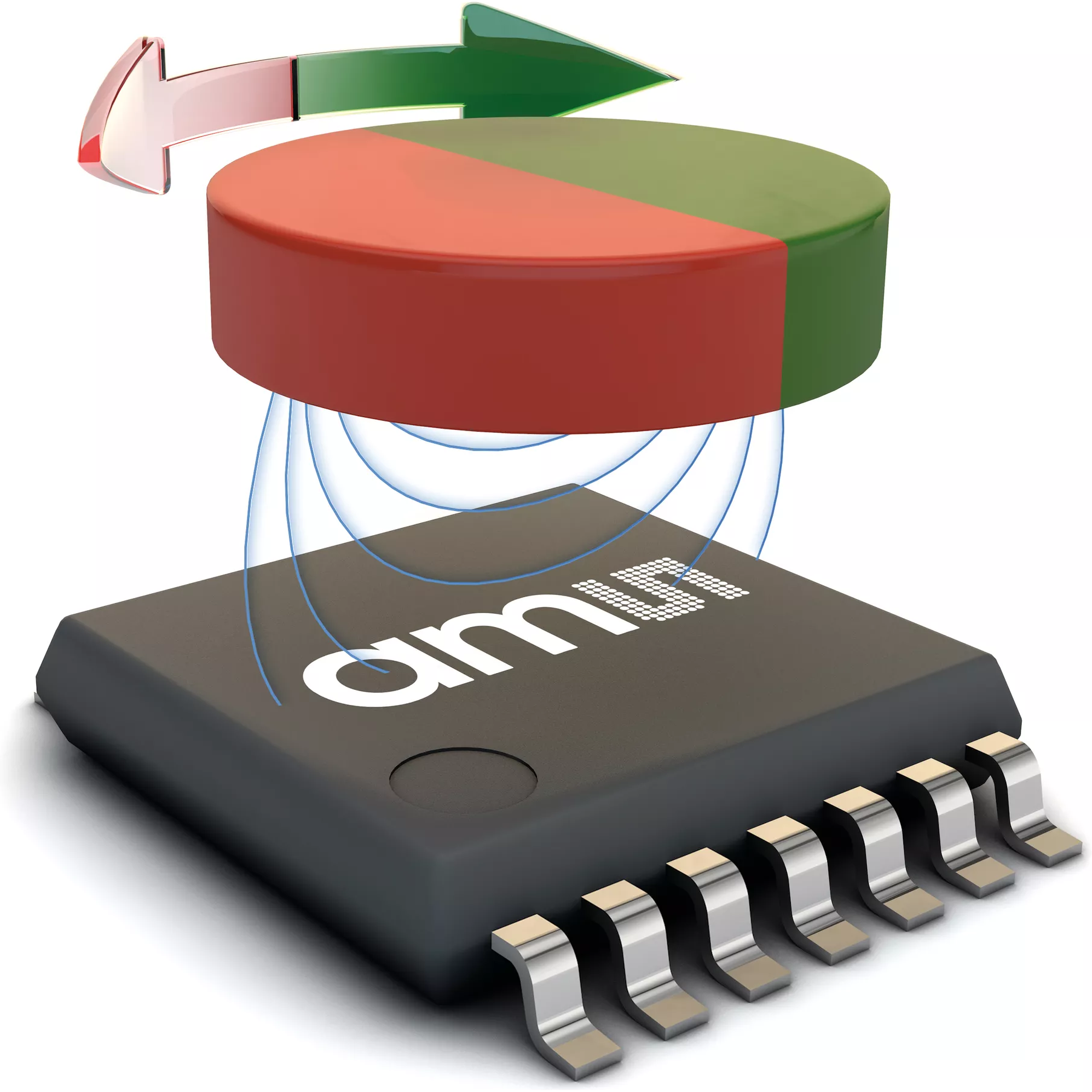 ams OSRAM-AS5048B-HTSP Sensores de posición lineales y angulares Rotary Position Sensor 5.5V/3.6V Digital Output 14-Pin TSSOP T/R