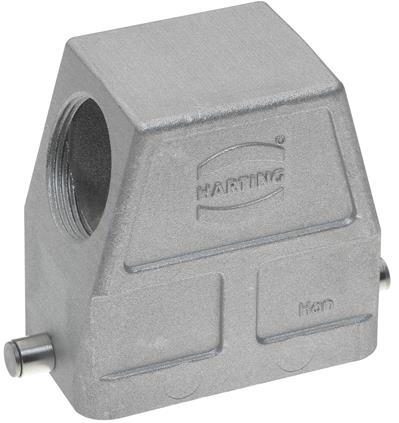 HARTING Technology Group-19628100547 Backshells Hood 90° 10B Shell Size Die Cast Aluminum Single Lock Han®
