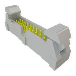 Conn Ejector Header HDR 20 POS 2mm Solder ST Top Entry Thru-Hole Tube