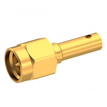 Radiall-R125072000 RF-Steckverbinder Conn SMA 0Hz to 12.4GHz 50Ohm Crimp ST Cable Mount PL Gold Over Nickel