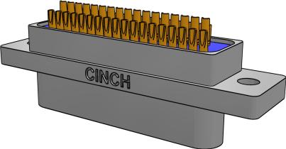 Cinch Connectivity Solutions-DCCM51SSBN Steckverbinder, D-Sub D-Subminiature, Solder Cup Wired, 51 Pos