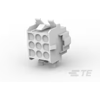 TE Connectivity-770053-1 Carcaza de cables discretos de conector Conn Housing RCP 9 POS 6.35mm Crimp ST Panel Mount White Package