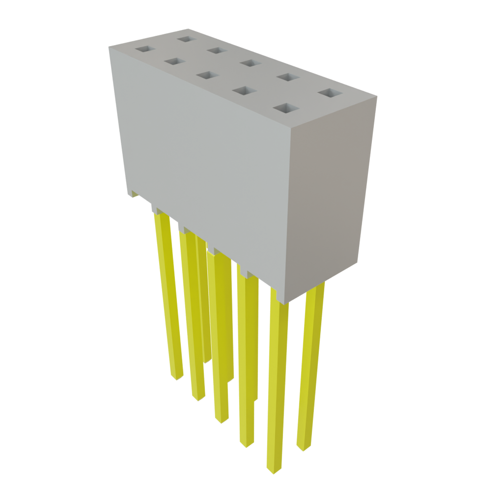 Samtec-SSQ-105-04-G-D-LL Steckverbinderleisten und Leiterplattenbuchsen Conn Socket Strip SKT 10 POS 2.54mm Solder ST Top Entry Thru-Hole Bulk