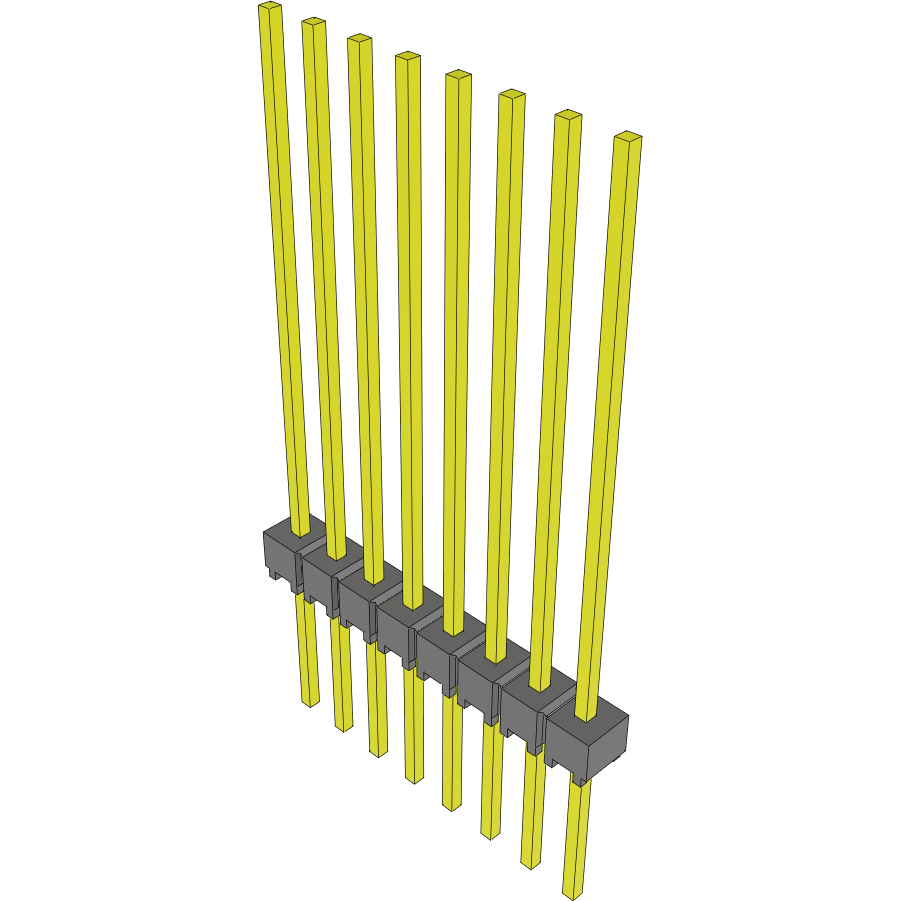 Samtec-MTSW-108-21-G-S-1000 Cabezales del conector y receptáculos PCB Conn Unshrouded Header HDR 8 POS 2.54mm Solder ST Top Entry Thru-Hole Bulk