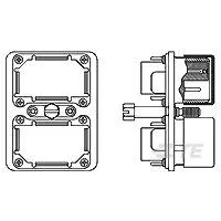 TE Connectivity-207596-9 Connector Rectangular Conn Rectangular PIN/SKT 106/32 POS Crimp ST Panel Mount