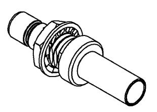 Radiall-R114313000W RF-Steckverbinder Conn SMB 0Hz to 4GHz 50Ohm Crimp ST Panel Mount F Gold Over Nickel