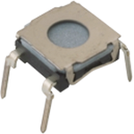 Switch Tactile OFF Mom SPST Flat Round Button PC Pins 0.05A 32VDC 1VA 100000Cycles 1.5N Thru-Hole Bulk