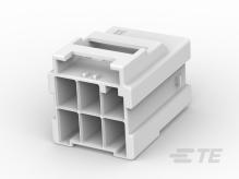 TE Connectivity-5-1971774-3 分立接线罩连接器 Conn Housing RCP 6 POS 6mm Crimp ST Cable Mount Light Gray Carton