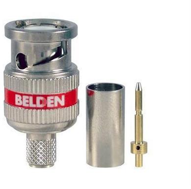 Belden-1505ABHD3 Connettore RF Conn BNC 0Hz to 6GHz 75Ohm ST Cable Mount PL Nickel