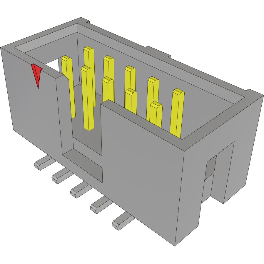 Samtec-HTST-105-01-L-DV-TR Steckverbinderleisten und Leiterplattenbuchsen Conn Shrouded Header (4 Sides) HDR 10 POS 2.54mm Solder ST Top Entry SMD T/R