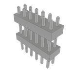 Conn Board Stacker HDR 12 POS 2mm Solder ST Top Entry Thru-Hole Bulk