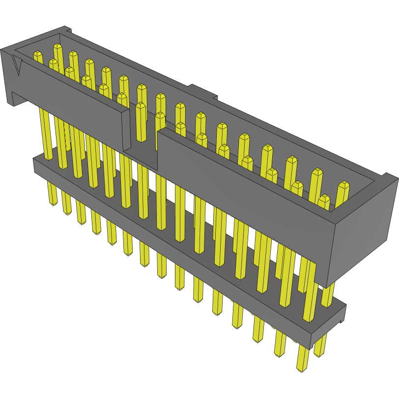 Samtec-ZLTMM-115-66-H-D-461 Embases de raccordement et réceptacles PCB Conn Elevated Shrouded Header HDR 30 POS 2mm Solder ST Thru-Hole Bulk