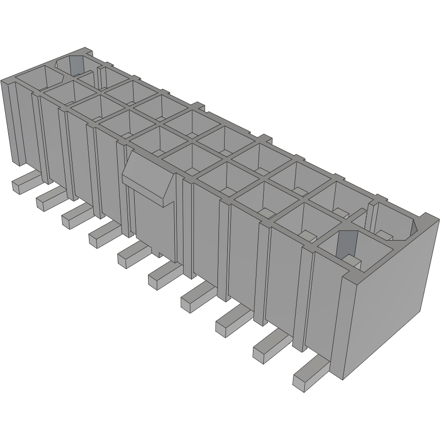 Samtec-IPBT-110-H2-T-D-K Embases de raccordement et réceptacles PCB Conn Wire to Board HDR 20Power POS 4.19mm Solder ST Top Entry SMD Power Mate® Tube