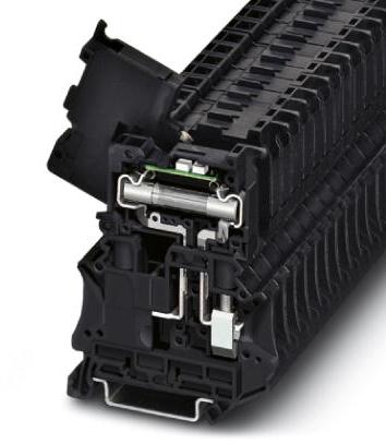 PHOENIX CONTACT-3046414 连接器接线板 Conn Fuse Modular Terminal Block 2 POS 8.2mm Screw DIN Rail 10A