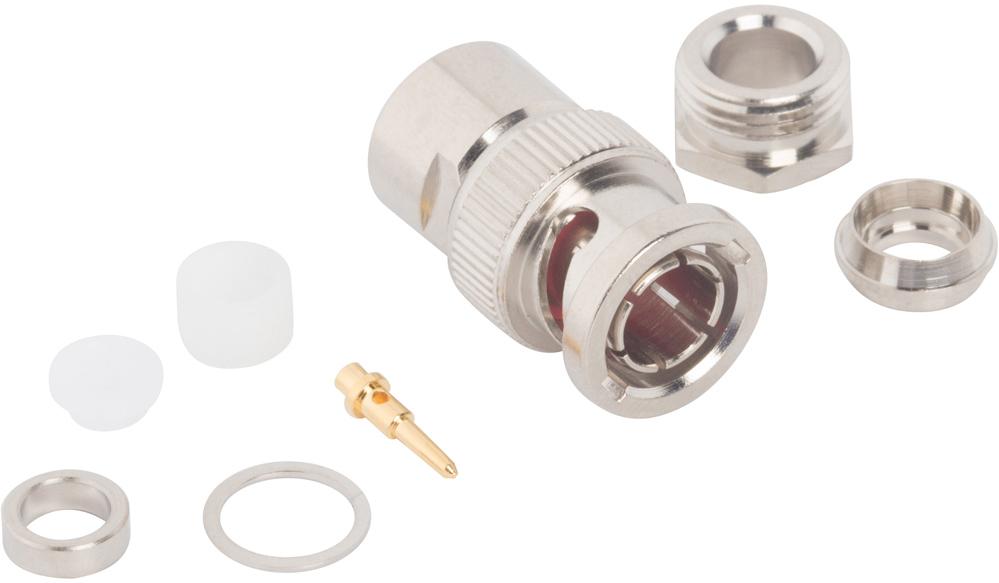 Amphenol RF-112335 RF-Steckverbinder Conn BNC 0Hz to 4GHz 75Ohm Clamp ST Cable Mount PL Gold