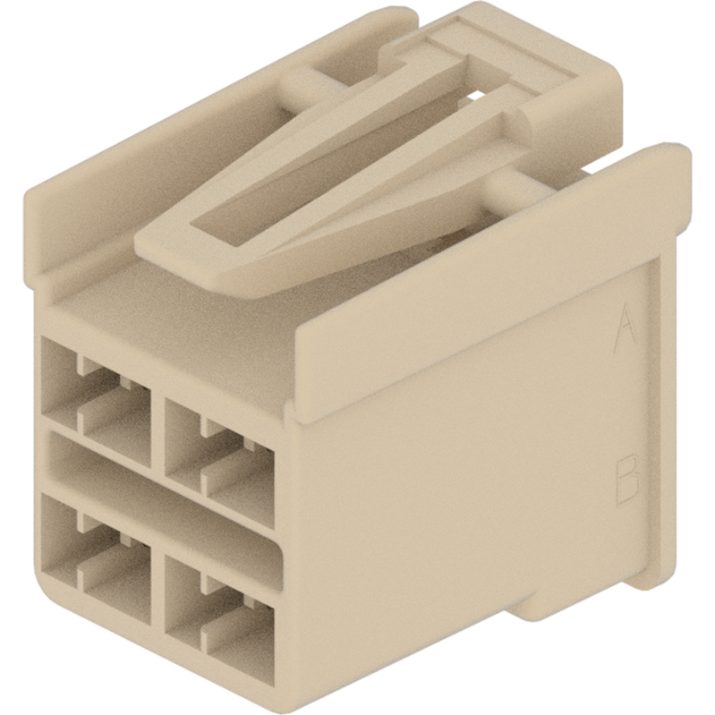 Delphi-12194033 Einzeladersteckverbinder, Gehäuse Conn Housing RCP 4 POS Crimp ST Cable Mount Cream