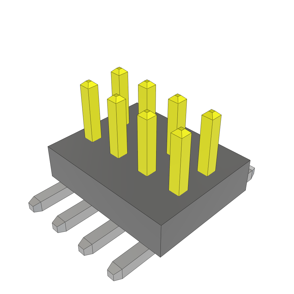 Samtec-FTM-104-03-L-DV Piastre connettori e prese PCB Conn Unshrouded Header HDR 8 POS 1mm Solder ST Top Entry SMD Bulk