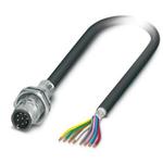 Cable Assembly Circular 1m 24AWG M12 Circular 8 Straight