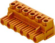 Weidmuller-1628190000 Bloques terminales del conector Conn Terminal Block SKT 7 POS 7.5mm Screw RA Cable Mount 15A Box