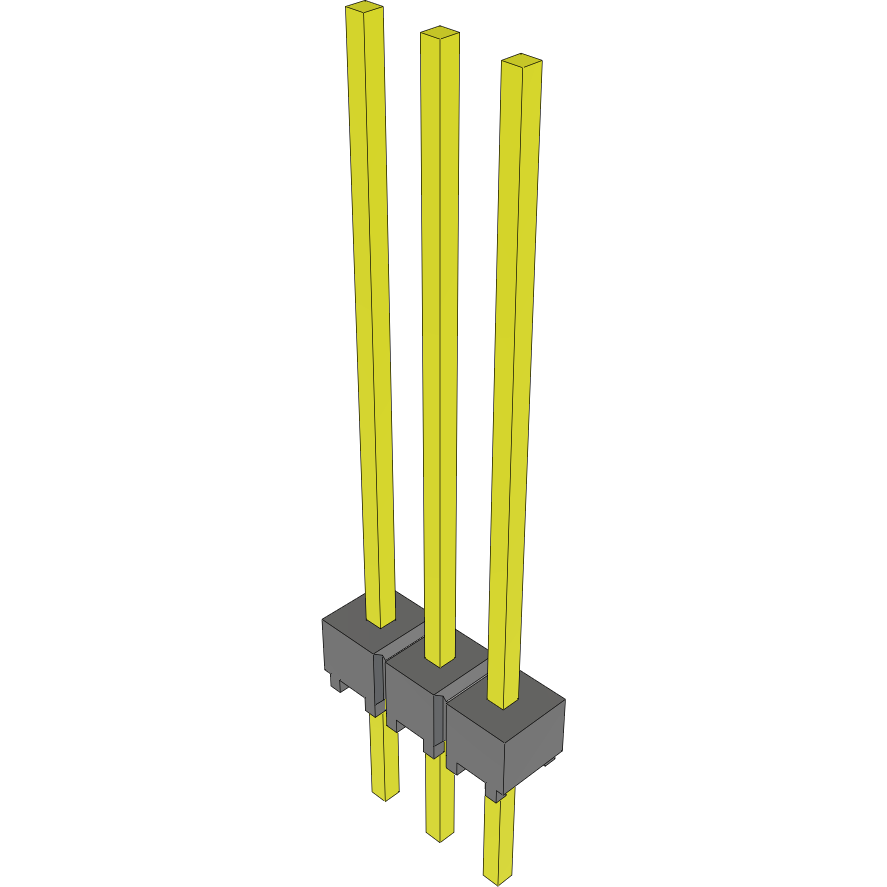 Samtec-MTSW-103-12-G-S-740 Connector Headers and PCB Receptacles Conn Unshrouded Header HDR 3 POS 2.54mm Solder ST Top Entry Thru-Hole Bulk