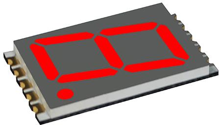 Visual Communications-DSM7UA70101 Écrans DEL segmentés Displays Module 1DIGIT 8LED Red CA 10-Pin SMD Module Cut Tape