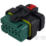 Conn Housing PL 12 POS 4.5mm Crimp ST Cable Mount Black Tube