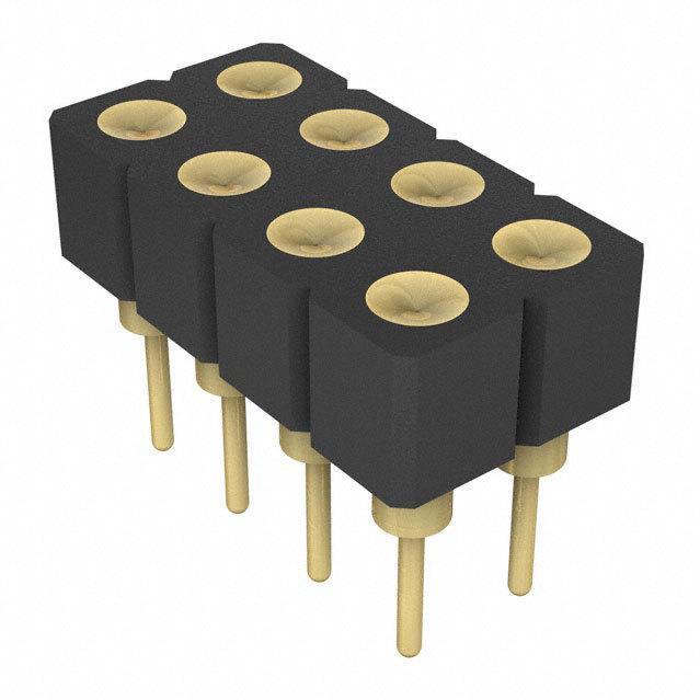 Mill-Max-419-10-208-00-006000 Steckverbinderleisten und Leiterplattenbuchsen Conn Spring Loaded Connector SKT 8 POS 2.54mm Solder ST Thru-Hole