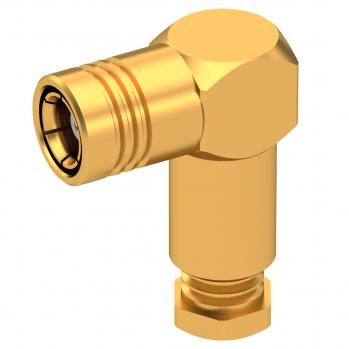 Radiall-R114165000 RF-Steckverbinder Conn SMB 0Hz to 4GHz 50Ohm Clamp RA Cable Mount PL Gold Over Nickel