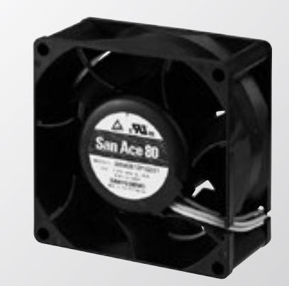 SANYO DENKI-9HVA0812P1G001 Gebläse und Lüfter DC Fan Axial Ball Bearing 12V 10.8V to 13.2V 132CFM 73dB 80 X 80 X 38mm PWM/Sensor