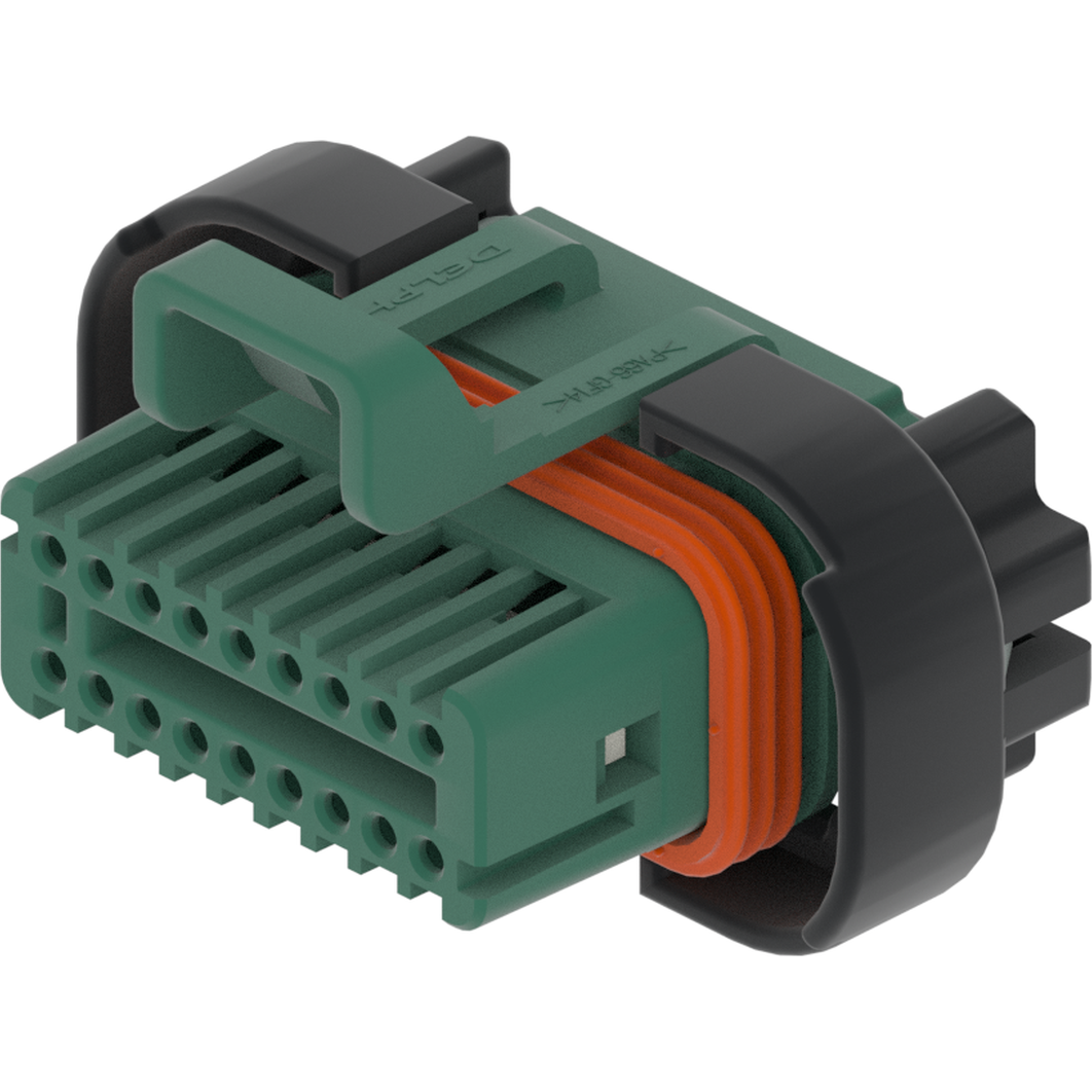 Delphi-15472513 Gaine de câblage de raccordement discret Conn Housing RCP 18 POS Crimp ST Cable Mount Black