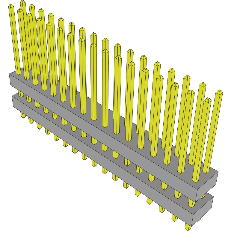 Samtec-TW-17-07-G-D-235-085 Steckverbinderleisten und Leiterplattenbuchsen Conn Board Stacker HDR 34 POS 2mm Solder ST Top Entry Thru-Hole Bulk