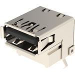 Amphenol Communications Solutions-GSB311J361C2EU Connector USB USB 3.0, Type A, Receptacle, Right Angle, High Rise, 12mm Height, 9 Pins, Shell Kink with Nickel Plating, 30uin Gold, Dip 2.4mm, Black High Temperature Housing, Tray Packaging