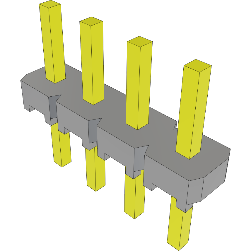 Samtec-MTLW-104-05-G-S-140 Steckverbinderleisten und Leiterplattenbuchsen Conn Unshrouded Header HDR 4 POS 2.54mm Solder ST Thru-Hole Bulk