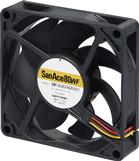 SANYO DENKI-9WFA0824G6001 Gebläse und Lüfter DC Fan Axial Ball Bearing 24V 15V to 27.6V 50.8CFM 48dB 80 X 80 X 20mm High Air Flow/High Static Pressure/Oil Proof