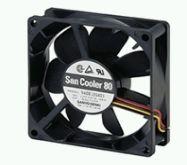 SANYO DENKI-9A0824S4011 Sopladores y ventiladores DC Fan Axial Ball Bearing 24V 12V to 27.6V 42.4CFM 34dB 80 X 80 X 25mm