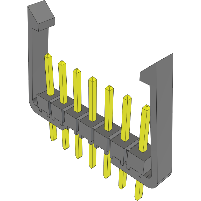 Samtec-TSW-107-08-L-S-LC Steckverbinderleisten und Leiterplattenbuchsen Conn Unshrouded Header HDR 7 POS 2.54mm Solder ST Top Entry Thru-Hole Bulk