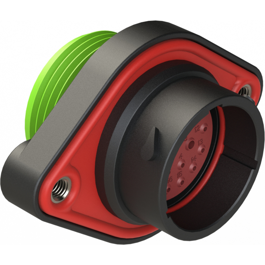 Amphenol-AHDP02-18-20PN-WTA Steckverbinder, rund Conn Circular PIN 20 POS ST Panel Mount 20 Terminal 1 Port Box