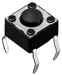 knitter-switch-TS 61 K Switch Tactile Switch Tactile N.O. SPST Round Button PC Pins 0.05A 12VDC 1N Thru-Hole
