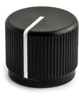 Kilo International-JD-75-2-6 Control Knobs Control Knob, Knurl/Round Black Line
