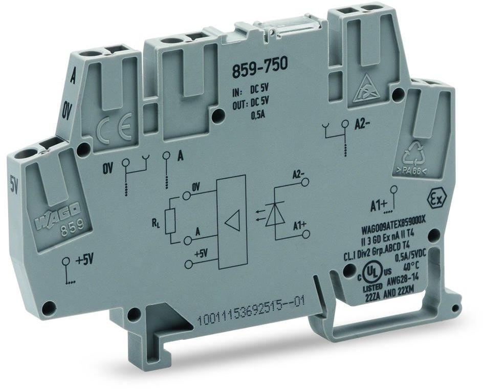 WAGO-859-750 Optokoppler Optocoupler Module, Nominal input voltage 5 VDC