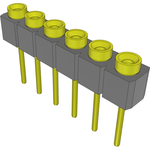 Conn Socket Strip SKT 6 POS 2.54mm Solder ST Top Entry Thru-Hole Tube