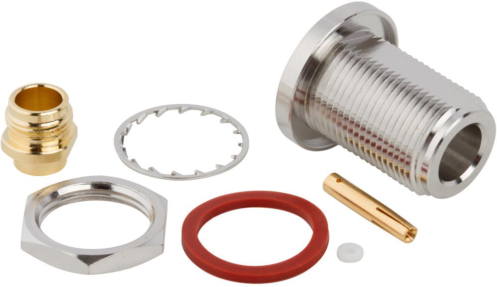 Amphenol RF-172153 射频连接器 Conn Type N 0Hz to 11GHz 50Ohm Solder ST Panel Mount F Gold