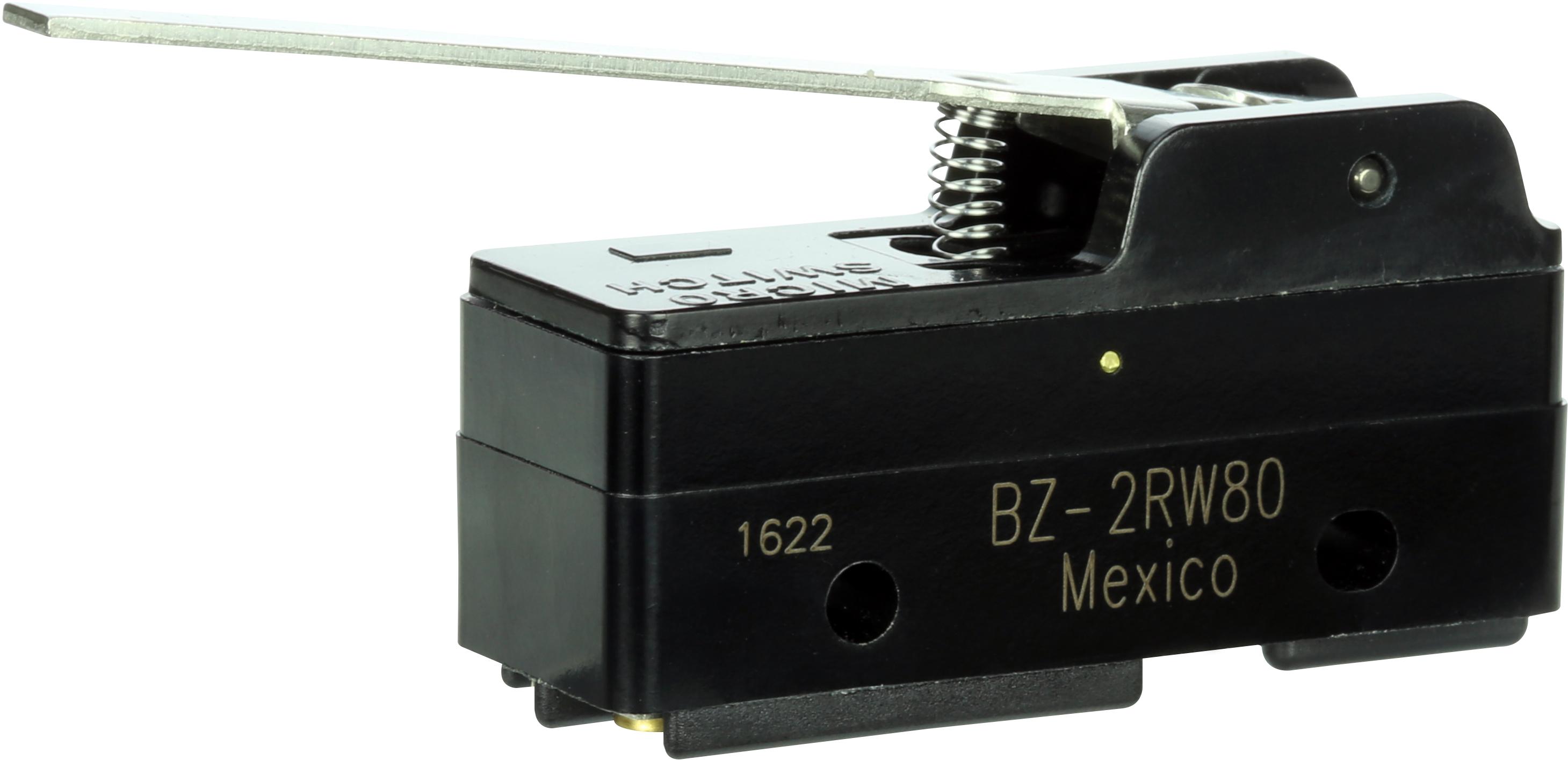 Honeywell-BZ-2RW80 Schnappschalter Switch Snap Action N.O./N.C. SPDT Straight Lever 16A 480VAC 250VDC 186.42VA 0.7N Screw Mount Solder