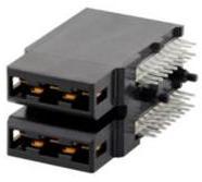 Amphenol Communications Solutions-10132644-002LF Steckverbinder PwrMAX® Ortho Power Connector, Right Angle, Receptacle, 2P