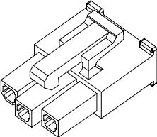 Molex-46999-0287 Einzeladersteckverbinder, Gehäuse Conn Housing RCP 3 POS 4.2mm Crimp ST Cable Mount Black