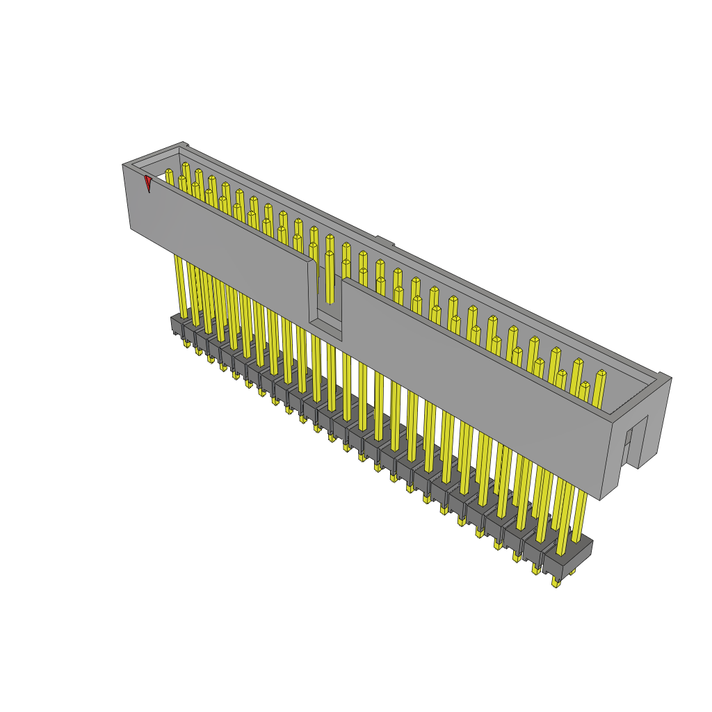 Samtec-ZST-125-05-G-D-940 Cabezales del conector y receptáculos PCB Conn Elevated Shrouded Header HDR 50 POS 2.54mm Solder ST Thru-Hole Bulk