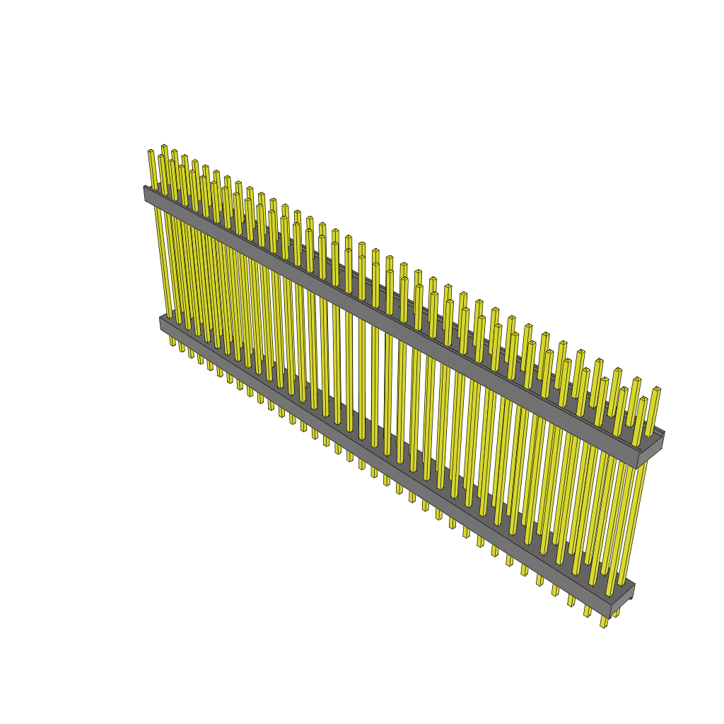 Samtec-ZW-36-14-T-D-1058-130 Connector Headers and PCB Receptacles Conn Board Stacker HDR 72 POS 2.54mm Solder ST Top Entry Thru-Hole Bulk