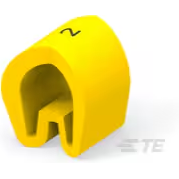 TE Connectivity-EC1084-000 Marcadores de cable Cable Markers Pre-Marked Push On Polyvinyl Chloride Yellow Reel