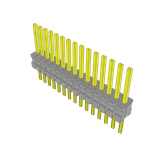 Conn Unshrouded Header HDR 15 POS 1.27mm Solder ST Top Entry Thru-Hole Tube